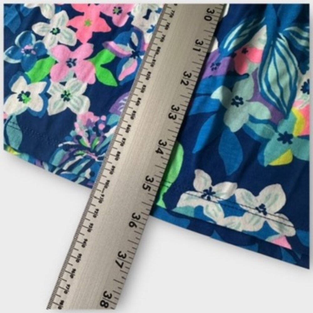 Lilly Pulitzer Women's LORAN Dress Borealis Blue Social Sunset 3/4 Sleeve XL - Picture 9 of 9
